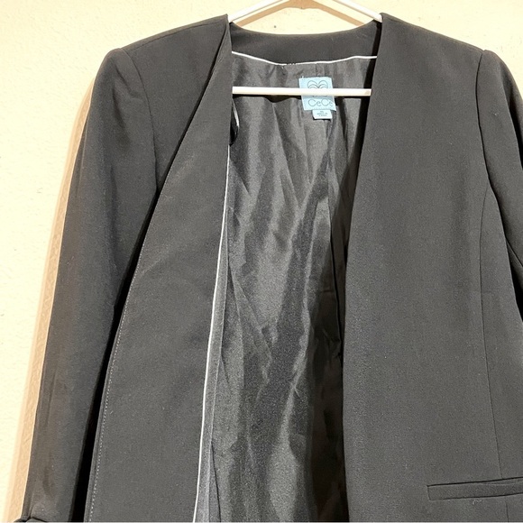 CeCe• Tie Sleeve Open Front Blazer Size 4 - Picture 4 of 12